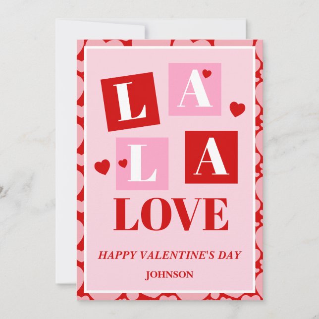 Cartes Pour Fêtes Annuelles La La Love Couple Valentine’s Day Card (Devant)