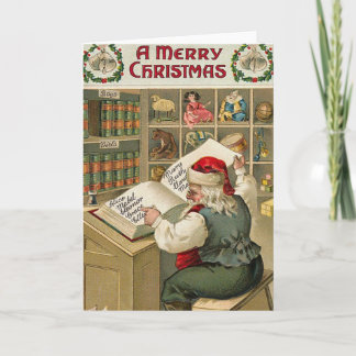 Cartes Pour Fêtes Annuelles La liste de contrôle de Père Noël