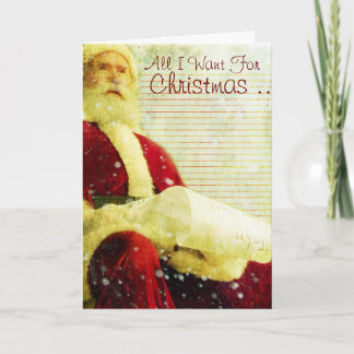 Cartes Pour Fêtes Annuelles La liste de Noël