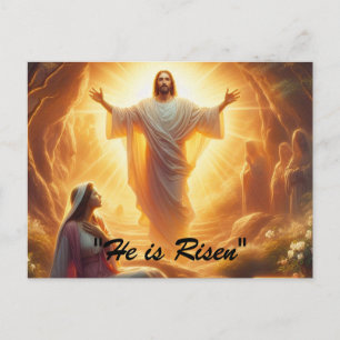 Cartes Pour Fêtes Annuelles La Lumière de la Résurrection : Jésus-Christ se lè