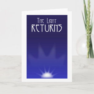 Cartes Pour Fêtes Annuelles La lumière retourne