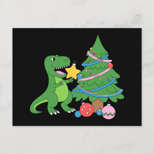 Cartes Pour Fêtes Annuelles La lutte est réelle Dinosaur Noël arbre étoile Xma
