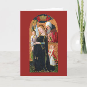 Cartes Pour Fêtes Annuelles La Madone attendrie avec St. Joseph (simple)