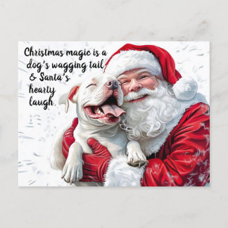Cartes Pour Fêtes Annuelles La magie de Noël est la queue qui remue d'un chien