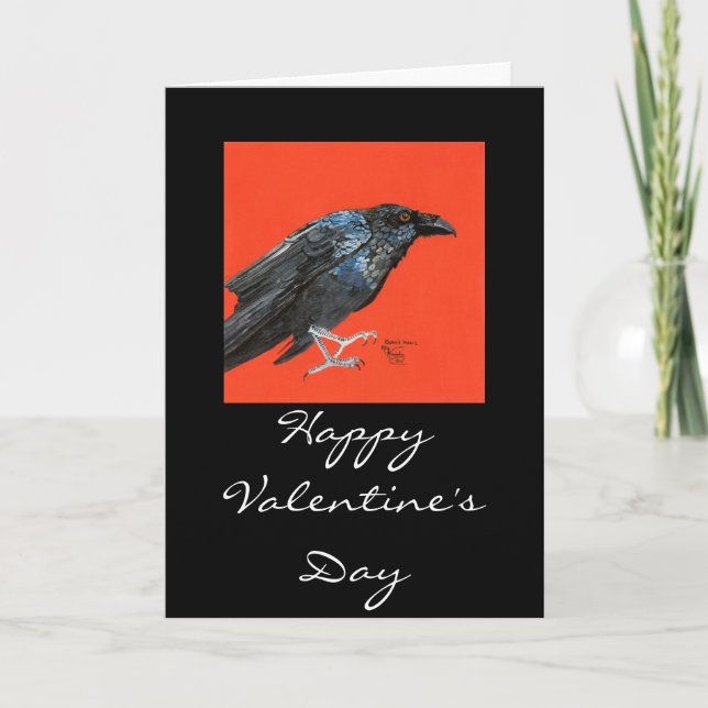 Cartes Pour Fêtes Annuelles La magie de Raven, Valentine'sDay heureux (Devant)