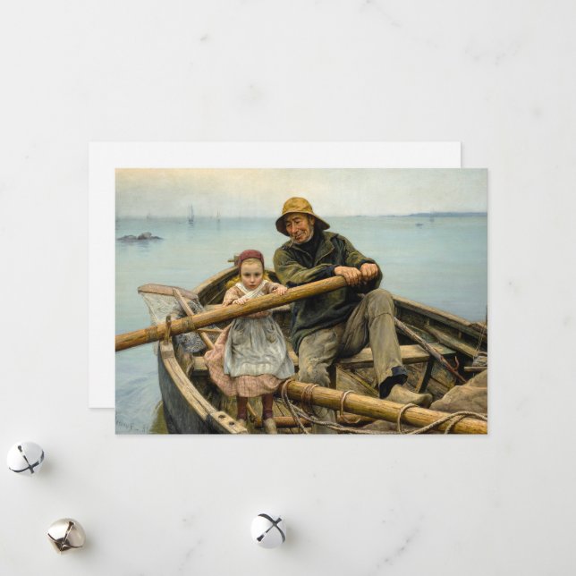 Cartes Pour Fêtes Annuelles La Main d'assistance, 1881 par Emile Renouf (Devant/Arrière en situation)