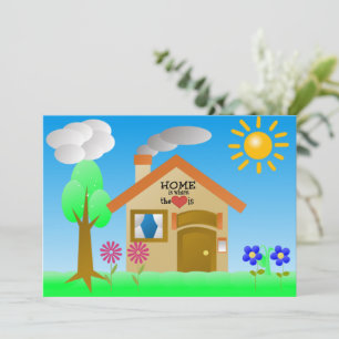 Cartes Pour Fêtes Annuelles La maison est là où est le cœur