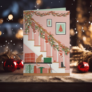 Cartes Pour Fêtes Annuelles La maison est l'endroit où sont les bas