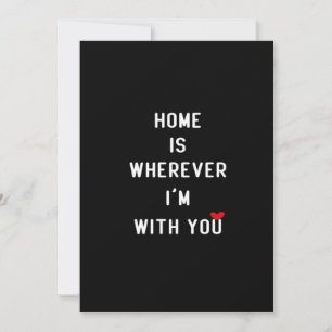 Cartes Pour Fêtes Annuelles La maison est où je suis avec vous, style moderne