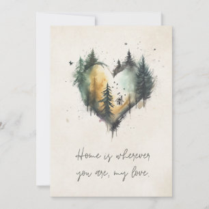 Cartes Pour Fêtes Annuelles La maison est où vous êtes heureux Saint Valentin