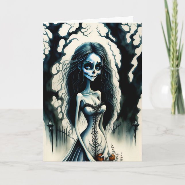 Cartes Pour Fêtes Annuelles La mariée d'Halloween (Devant)