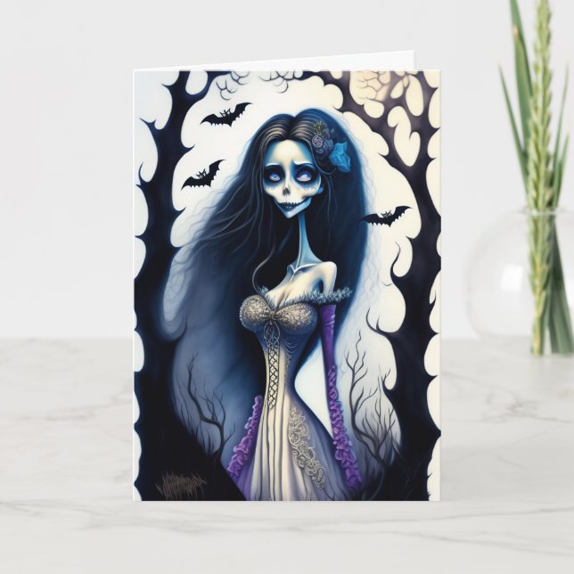 Cartes Pour Fêtes Annuelles La mariée d'Halloween (Devant)
