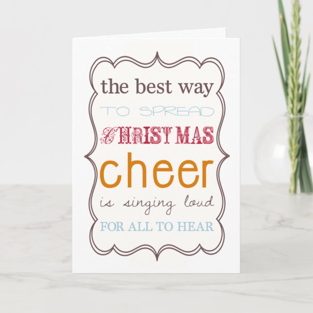 Cartes Pour Fêtes Annuelles La meilleure façon de diffuser la fête de Noël (Devant)
