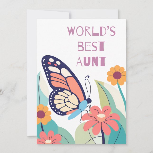 Cartes Pour Fêtes Annuelles La meilleure tante du monde (Devant)