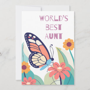 Cartes Pour Fêtes Annuelles La meilleure tante du monde