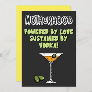 Cartes Pour Fêtes Annuelles La Mère Alimentée par l'Amour Soutenue par Vodka !