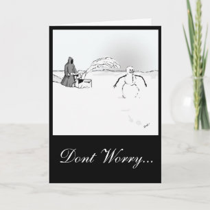 Cartes Pour Fêtes Annuelles La mort met un frein au Snowman