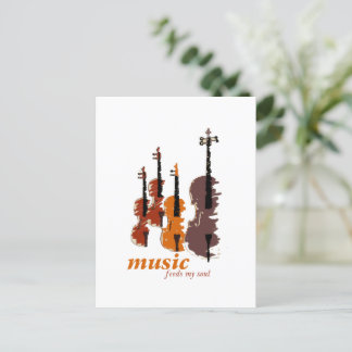 Cartes Pour Fêtes Annuelles La musique nourrit mon âme