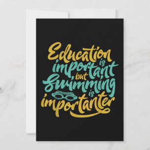 Cartes Pour Fêtes Annuelles La natation est important Amusant nageurs Lover Ca