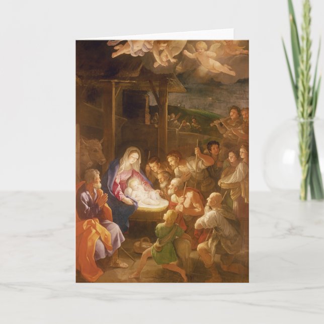 Cartes Pour Fêtes Annuelles La Nativité à la Nuit, 1640 (Devant)