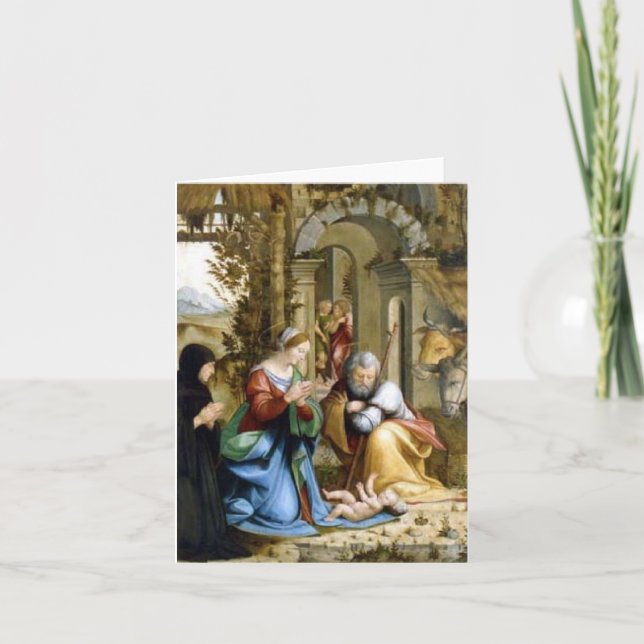 Cartes Pour Fêtes Annuelles La nativité - Andrea DA Salerno (Devant)