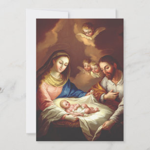 Cartes Pour Fêtes Annuelles La Nativité de Jésus-Christ