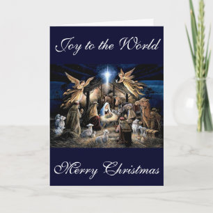 Cartes Pour Fêtes Annuelles La Nativité de l'Enfant Jésus Vœux de Noël