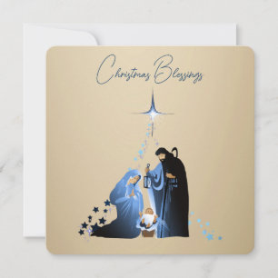 Cartes Pour Fêtes Annuelles La Nativité de l'Enfant Jésus Vœux de Noël