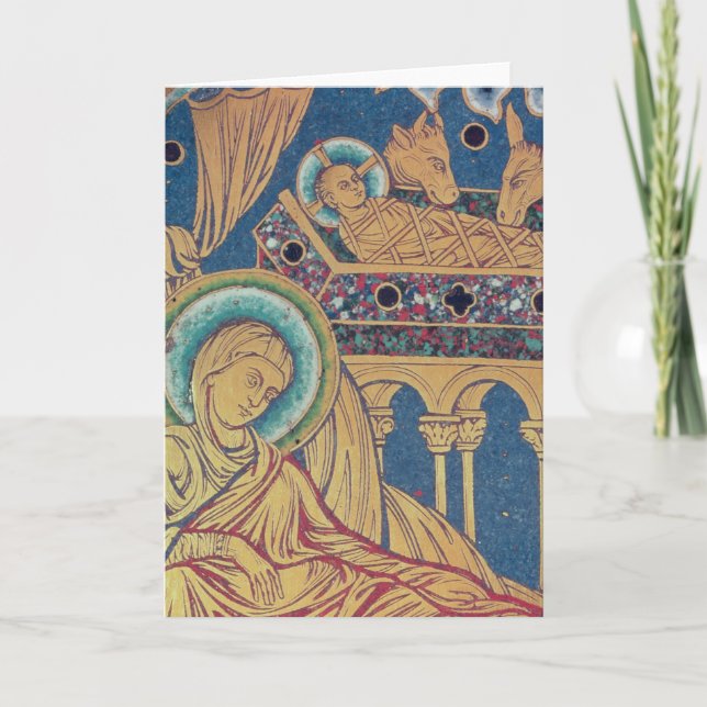 Cartes Pour Fêtes Annuelles La Nativité, panneau du Verduner (Devant)
