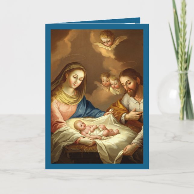 Cartes Pour Fêtes Annuelles La Navidad Nativité Noël religieux espagnol (Devant)