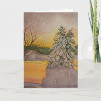 Cartes Pour Fêtes Annuelles La neige a couvert la ferme de Shaffer