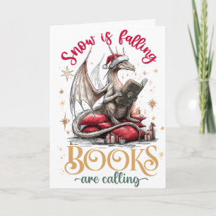 Cartes Pour Fêtes Annuelles La neige tombe, les livres appellent 