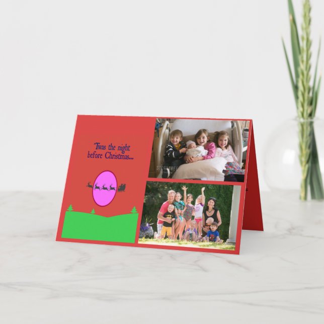 Cartes Pour Fêtes Annuelles La nuit avant Noël 2 Photos (Devant)