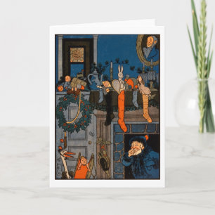 Cartes Pour Fêtes Annuelles La nuit avant Noël, par Denlow, 1903 (colou