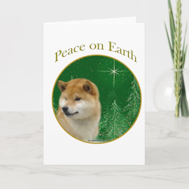 Cartes Pour Fêtes Annuelles La paix de Shiba Inu (Devant)