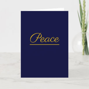 Cartes Pour Fêtes Annuelles La paix est bonne : blanc bleu foncé