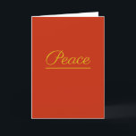 Cartes Pour Fêtes Annuelles La paix est bonne : Rouge blanc<br><div class="desc">Ce produit a un message en un mot : la paix. C'est un mot simple qui a beaucoup de sens. C'est bien si vous l'avez, et nous en avons tous besoin. Acheter vide à l'intérieur ou ajouter du texte. Vous pouvez également modifier le texte à l'avant. Vous pouvez changer toutes...</div>