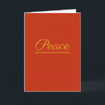 Cartes Pour Fêtes Annuelles La paix est bonne : Rouge blanc<br><div class="desc">Ce produit a un message en un mot : la paix. C'est un mot simple qui a beaucoup de sens. C'est bien si vous l'avez, et nous en avons tous besoin. Acheter vide à l'intérieur ou ajouter du texte. Vous pouvez également modifier le texte à l'avant. Vous pouvez changer toutes...</div>