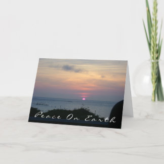 Cartes Pour Fêtes Annuelles La paix sur Terre coucher du soleil