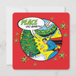 Cartes Pour Fêtes Annuelles La Paix Sur Terre De Superman