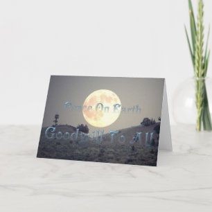 Cartes Pour Fêtes Annuelles La paix sur Terre La bonne volonté de tous