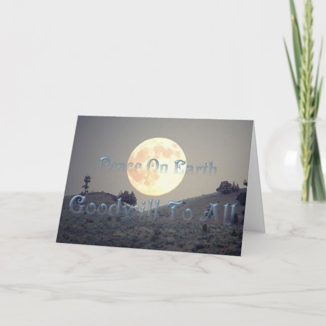 Cartes Pour Fêtes Annuelles La paix sur Terre La bonne volonté de tous (Devant)