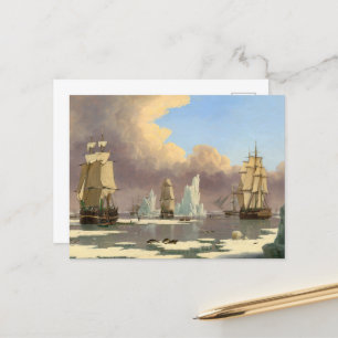 Cartes Pour Fêtes Annuelles La pêche à la baleine du Nord, le cygne et Isabell