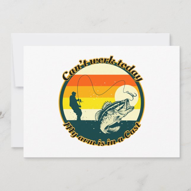 Cartes Pour Fêtes Annuelles La pêche amusante ne peut pas fonctionner aujourd' (Devant)