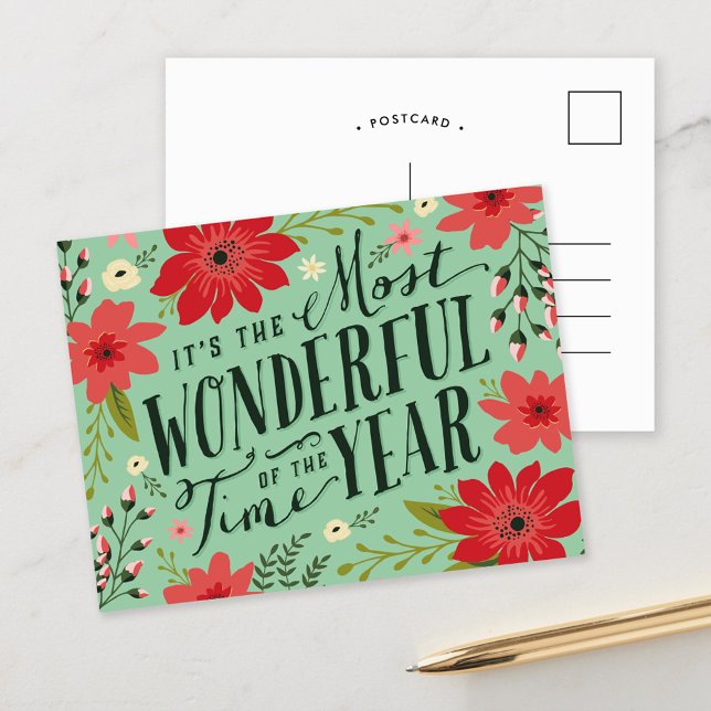 Cartes Pour Fêtes Annuelles La période la plus merveilleuse de l'année Fête Fl (Créateur téléchargé)