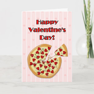 Cartes Pour Fêtes Annuelles La pizza de Valentine