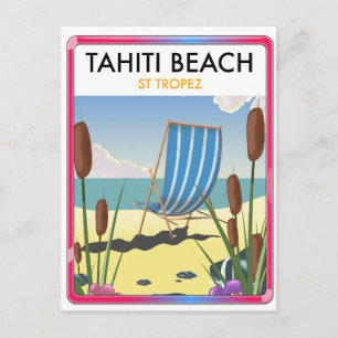 Cartes Pour Fêtes Annuelles La plage de Tahiti st tropez
