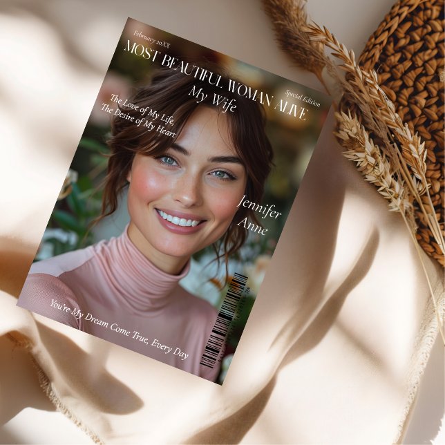 Cartes Pour Fêtes Annuelles La plus belle femme Alive Femme copine (Most Beautiful Woman Alive Wife girlfriend Holiday Card)