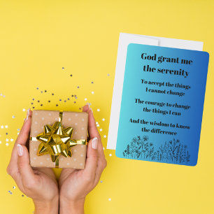Cartes Pour Fêtes Annuelles La Prière de la Sérénité - Inspirant