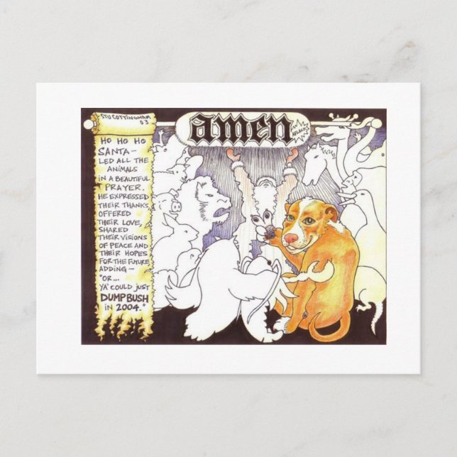 Cartes Pour Fêtes Annuelles La prière de Père Noël (Devant)